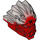 LEGO Red Bionicle Mask with Flat Silver Back (24148)