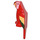 LEGO Red Bird with Multicolored Feathers with Narrow Beak (2546 / 81376)