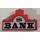 LEGO Rød Black &#039;BANK&#039; and Dollar Sign on White Background Sticker over Assembly