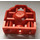 LEGO rot Block Verbinder mit Ball Socket (32172)
