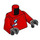 LEGO Rojo BMW Race Conductor - Hombre Minifigura Torso (973 / 76382)