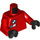 LEGO Rojo BMW Race Conductor - Hombre Minifigura Torso (973 / 76382)