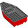 LEGO Red Boat 8 x 16 x 3 with Dark Stone Gray Top (28925)