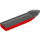 LEGO Rojo Barco Hull con Dark Stone Gris Parte superior (54100 / 54779)