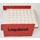 LEGO Red Boat Section Middle 6 x 8 x 3.33 with White Deck with Legoland each side Sticker