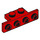 LEGO Rosso Staffa 1 x 2 - 1 x 4 con angoli arrotondati e angoli quadrati (28802)