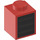 LEGO rot Backstein 1 x 1 mit Schwarz Gitter (3005 / 103714)