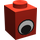 LEGO Rood Steen 1 x 1 met Eye zonder vlek op pupil (82357 / 82840)