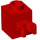 LEGO Rood Steen 1 x 1 met Verticaal Klem (Open &#039;O&#039;-clip, holle knop) (60475 / 65460)