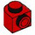 LEGO Rood Steen 1 x 1 x 0.7 Rond met Zijknop (3386)