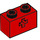 LEGO rot Backstein 1 x 2 mit Achse Loch („+“ Öffnung und Unterrohr) (31493 / 32064)