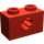 LEGO rot Backstein 1 x 2 mit Achse Loch (&#039;X&#039; Öffnung) (32064)