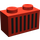 LEGO rot Backstein 1 x 2 mit Schwarz Gitter mit Unterrohr (3004)