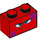 LEGO Red Brick 1 x 2 with Queen Watevra Wa&#039;Nabi Grumpy Face with Bottom Tube (3004 / 47820)
