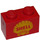 LEGO Röd Kloss 1 x 2 med Shell logotyp (older version) med bottenrör (3004)