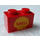 LEGO Rød Kloss 1 x 2 med Shell logo (older version) med bunnrør (3004)