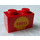 LEGO rot Backstein 1 x 2 mit Shell Logo (older version) mit Unterrohr (3004)