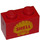 LEGO rot Backstein 1 x 2 mit Shell Logo (older version) mit Unterrohr (3004)