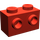LEGO rouge Brique 1 x 2 avec Goujons sur Côtés opposés (52107)