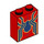 LEGO Rood Steen 1 x 2 x 2 met Blauw Spin met Stud houder aan de binnenzijde (3245 / 106225)