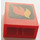 LEGO Red Brick 1 x 2 x 2 with Fire Logo with Inside Axle Holder (3245)