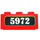LEGO Rood Steen 1 x 3 met Hogwarts Express 5972 Sticker (3622)