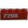 LEGO Red Brick 1 x 4 with &quot;7208&quot; Left Sticker (3010)