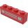 LEGO rot Backstein 1 x 4 mit Chrome Silber Auto Gitter und Headlights (Gedruckt) (3010 / 6146)