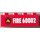 LEGO Red Brick 1 x 4 with Fire Badge and &#039;FIRE 60002&#039; Sticker (3010)