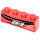 LEGO Red Brick 1 x 4 with Silver &#039;ZX-9&#039; and Black Stripes (Left) Sticker (3010)
