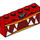 LEGO Rood Steen 1 x 5 x 2 met Angry Unikitty Gezicht (39266 / 44175)