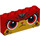 LEGO rot Backstein 1 x 5 x 2 mit Grumpy Unikitty Gesicht (39266 / 44165)