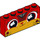 LEGO Rood Steen 1 x 5 x 2 met Happy Unikitty Gezicht (39266 / 47709)