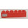 LEGO Rood Steen 1 x 6 met &#039;Basel - Hamburg&#039; Links Sticker (3009)