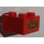 LEGO Rood Steen 2 x 2 Hoek met 76423 Links Sticker (2357)