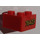 LEGO rouge Brique 2 x 2 Coin avec 76423 La gauche Autocollant (2357)