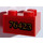 LEGO Rood Steen 2 x 2 Hoek met 76423 Rechtsaf Sticker (2357)