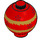 LEGO rouge Brique 2 x 2 Rond Sphere avec Gold et Dots (37837 / 49994)