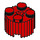 LEGO rouge Brique 2 x 2 Rond avec Grille (92947)