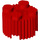 LEGO rouge Brique 2 x 2 Rond avec Grille (92947)