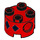 LEGO Rojo Ladrillo 2 x 2 Circular con Agujeros con Negro Diamonds (17485 / 33514)