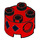 LEGO Red Brick 2 x 2 Round with Holes with Black Diamonds (17485 / 33514)