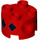LEGO rouge Brique 2 x 2 Rond avec des trous avec Noir Diamonds (17485 / 33514)