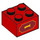 LEGO Rood Steen 2 x 2 met &#039;1&#039; (3003 / 90842)