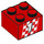 LEGO rouge Brique 2 x 2 avec &#039;1&#039; et Checkered Drapeau (3003 / 76818)