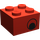 LEGO rot Backstein 2 x 2 mit Schwarz Eye auf Both Sides (3003 / 81508)