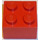 LEGO Rood Steen 2 x 2 zonder kruissteunen (3003)