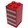 LEGO Red Brick 2 x 2 x 3 with 4 White Stripes (30145)