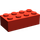 LEGO rouge Brique 2 x 4 (Plus tôt, sans supports croisés) (3001)