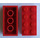 LEGO Rood Steen 2 x 4 (Eerder, zonder kruissteunen) (3001)